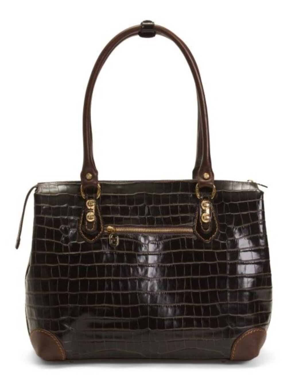 MARINO ORLANDI Made In Italy Leather Crocodile Tote